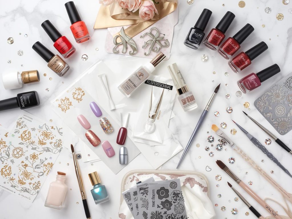 Nail Salon Inspiration: Stunning and Pinterest-Worthy Manicures to Adore 13 Nail salon kit with polish and tools for nail salon designs.