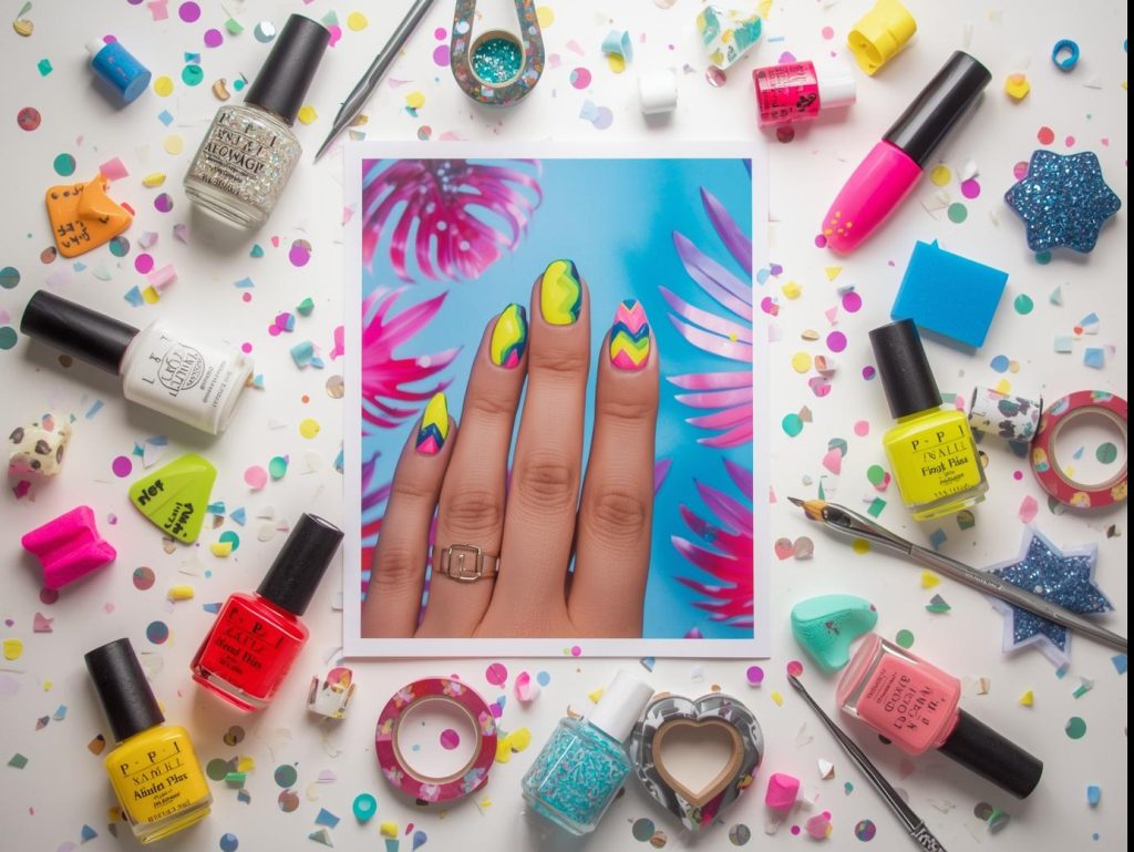 Colorful Nail Designs: Vibrant and Pinterest-Worthy Manicures to Obsess Over 13 Nail art kit with polish and tools for colorful nail designs