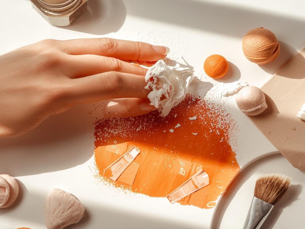  DIY orange to white frost gradient nails tutorial fall winter cozy