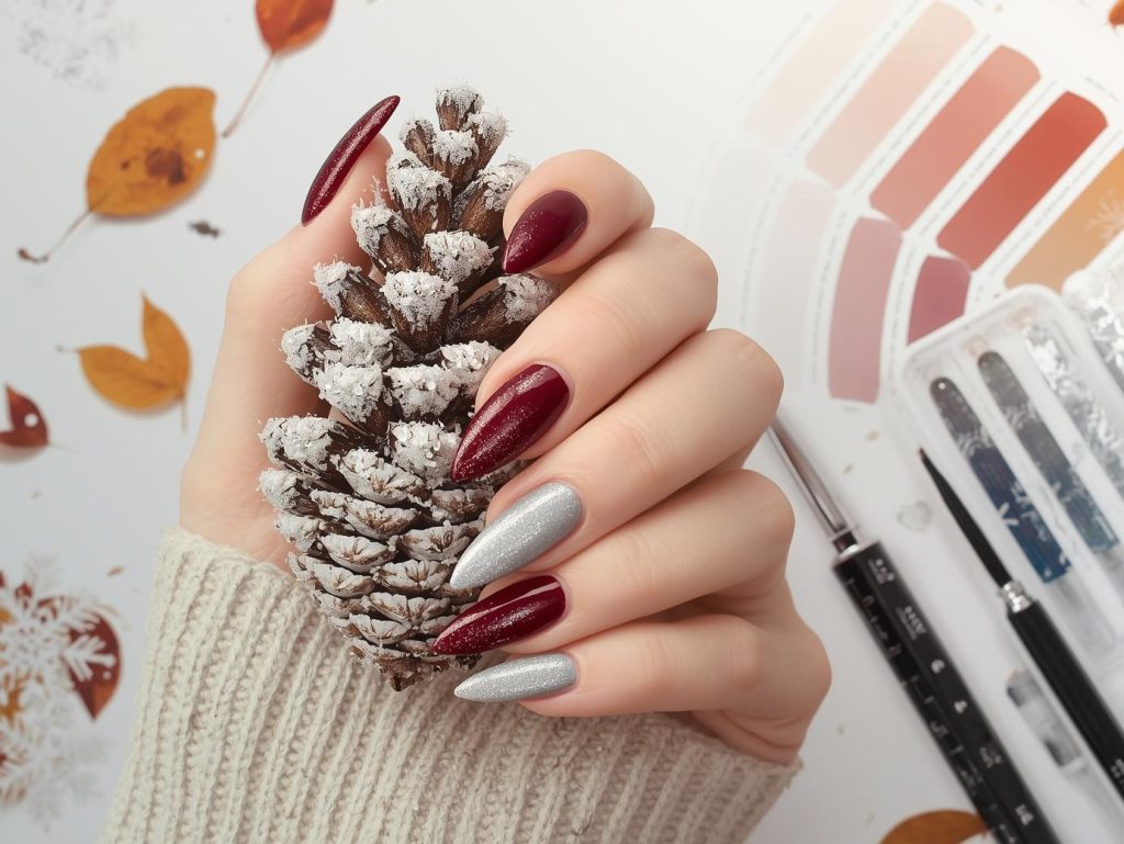 Fall to Winter transition nails