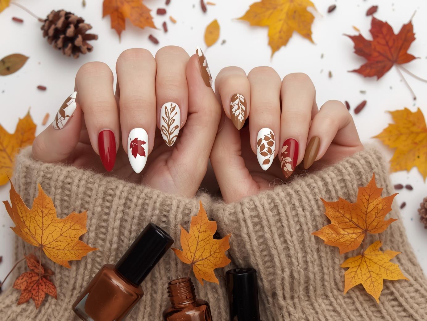 Featured image of Leaf nail designs