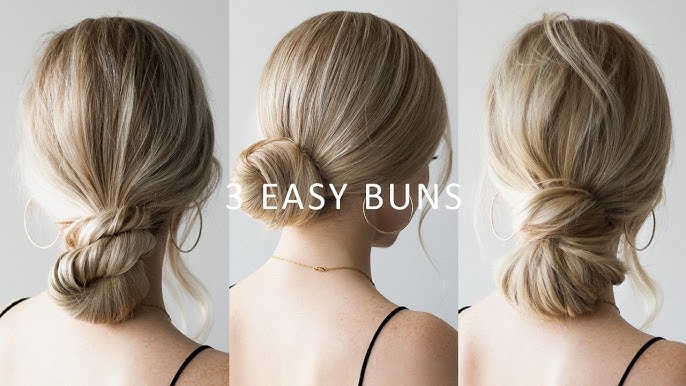  easy Low Bun with Face-Framing Strands